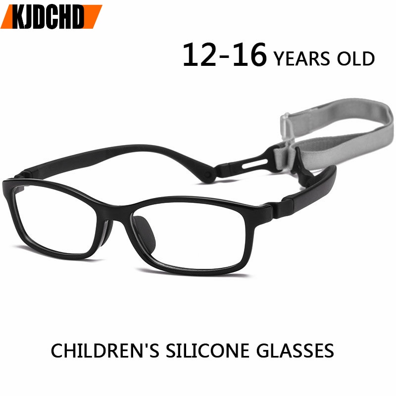 새로운 어린이 실리콘 안경 프레임 TR90 처방 안경 유연한 아이 광학 안경 12-16 세에 사용